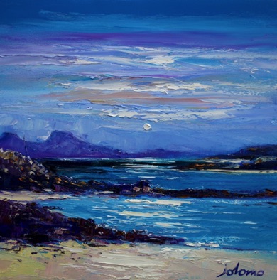 Moonrise over Jura from Colonsay 16x16